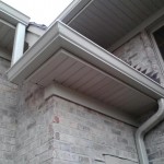 Freeze board, soffit and fascia, seamless aluminum gutter and downspouts