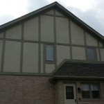 Old siding, soffit, gable trim, and window trim