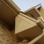 Freeze board, soffit, fascia, gutters, downspout, and gable trim